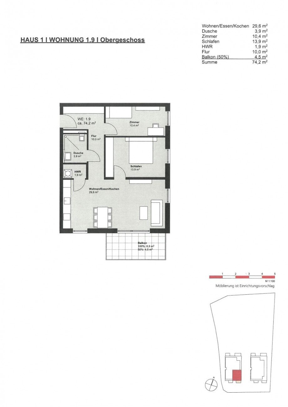 Grundriss Etagenwohnung M�hlheim