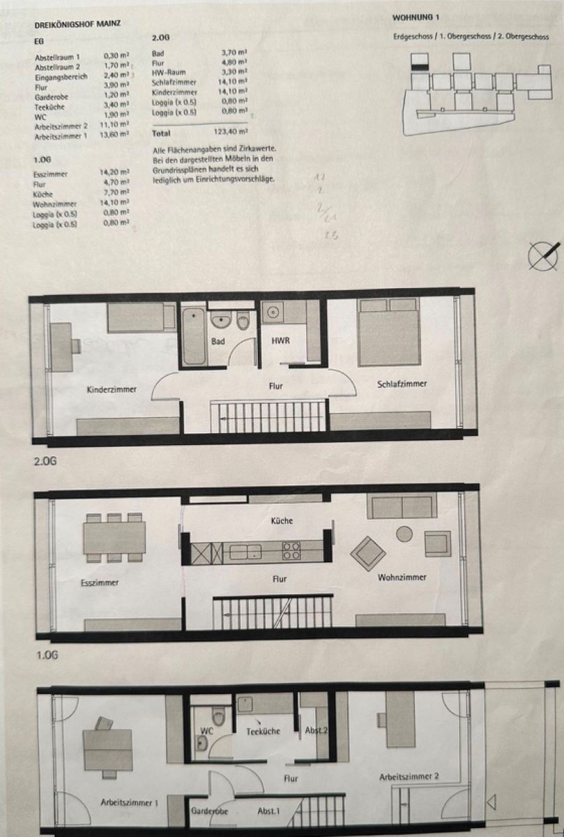 Grundriss Maisonettewohnung Mainz